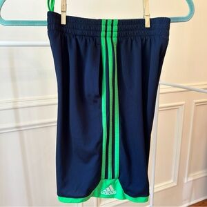 adidas navy & green boys’ track shorts size Medium (10/12)